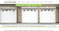 Desktop Screenshot of garagedoorrepair-renton.com