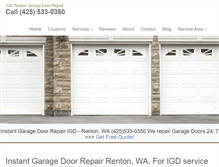 Tablet Screenshot of garagedoorrepair-renton.com